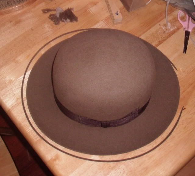Akubra brim cut and binding. The Fedora Lounge